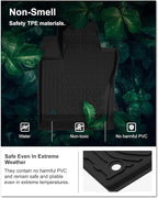 KIWI MASTER Floor Mats & Cargo Liner for 2017-2025 Jeep Compass OEM Replacement ‎82214651 ‎82214666 Front & 2nd Row Seat Trunk All Weather Mat Slush Liner, Black