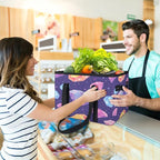 Reusable Grocery Bag, Foldable Large Shopping Tote Bag for Groceries Kitchen Picnic Car Trunk