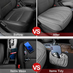 2 Pack Leather Front Car Seat Cover Bottom Car Seat, Universal Anti-Slip Driver Car Seat Protectors with Storage Pocket, Wate