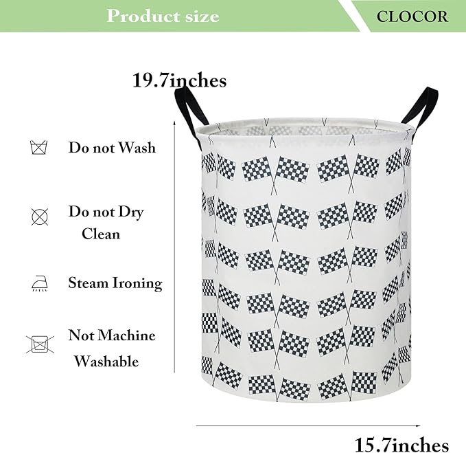 CLOCOR Kids Laundry Basket,Waterproof Baby Boys Nursery Hamper,Collapsible Fabric Storage Container,Toys Bin,Room Decor,Gift 