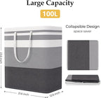 StorageRight Laundry Basket Hamper Large Collapsible Laundry Hamper with Easy Carry Handles，Freestanding Clothes Hampers for 