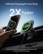 ESR for 15W MagSafe Car Mount Charger, MagSafe Car Charger, Air Vent/Dashboard Magnetic Wireless Phone Holder Mount for iPhone 17e/17/16/15/14/13/12, Galaxy S26/S25, Pixel 10, Fast Charging