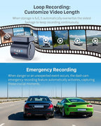 KAWA 2K Dash Cam for Cars with Voice Control - Stealth Display Tiny Dashcam Front Included 32GB Micro SD Card, Super Night Vi