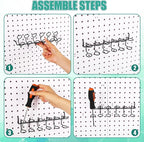 Coume 6 Pcs Pegboard Screwdriver Holders Organizer Pegboard Plier Holders Stainless Steel Peg Board Tool Utility Hooks Access