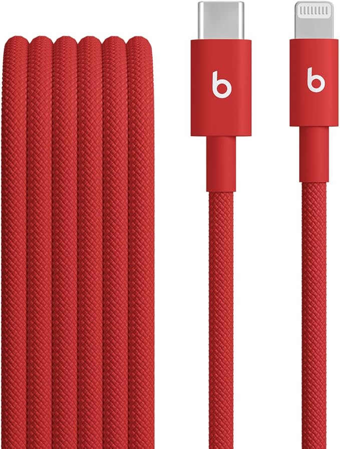 Beats USB-C to Lightning Woven Cable Fast Charging Durable/Tangle-Free Compatible Charger for Apple Devices with Lightning Po