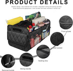 Car Trunk Organizer, Collapsible Auto Storage Box with Multi Pockets, Waterproof Oxford Cargo Organizer with Reinforced Handle