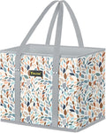 BALEINE 1Pk Reusable Grocery Bags, Foldable Shopping Bags for Groceries with Reinforced Bottom & Handles (Mosaic)