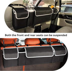 Car Trunk Organizer, Waterproof Collapsible Cargo Bag with 4 Pockets,Backseat Hanging Large Storage with Adjustable Straps, St