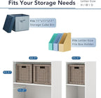 Homes: Inside + Out Apexa 3-Cube Storage Organizer Shelves, Stackable Wood Bookcase Fits Cubby Bins for Organization, Dorm Te