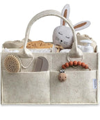PUTSKA Baby Diaper Caddy Organizer - Nursery Storage Basket for Diaper Station, Baby Basket Shower List and Registry Gift Mus