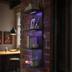 4 Tier RGB Wall Shelf-Gaming Shelf with Remote Control, Lack Shelves with Light for Bedroom | Easy to Install Cosmetic & Disp