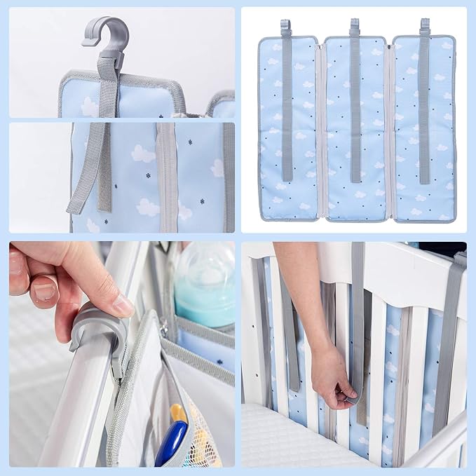 Orzbow 3-in-1 Hanging Diaper Organization Storage for Baby Essentials | Nursery Organizer and Baby Diaper Caddy | Hang on Cri