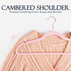 HOUSE DAY Pink Velvet Hangers 360 Pack, Premium Non-Slip Felt Clothes, Sturdy Heavy Duty Coat, Durable Hangers for Suits, Spa