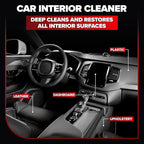 Carfidant Car Interior Cleaner – Stain Remover & Odor Eliminator – No Residue Finish – Safe on Leather, Fabric, Carpet & Plas