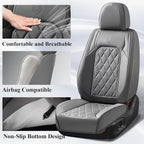 Coverado Leather Seat Covers, Car Seat Covers Full Set, Waterproof Faux Leather Seat Cover, Car Seat Protectors 5 Seats, Auto