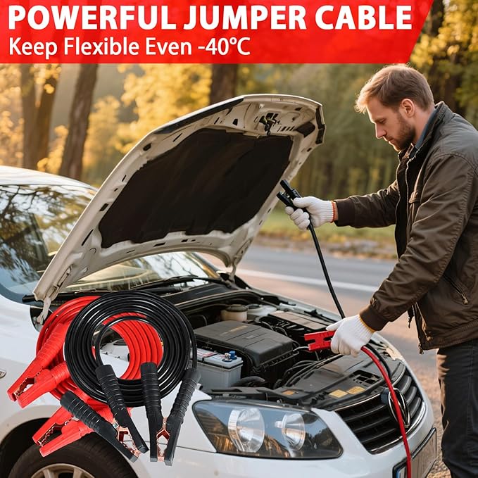 Car Emergency Roadside Tool Kit with Jumper Cable Shovel,Auto Truck Vehicle Assistant Safety Kit Bag for Men Women with First