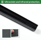 Motoforti Universal Car Window Tint Film Privacy Film 9.84 ft x 23.62 Inch Carbon 2PLY PET Black 1 Pc VLT 34% IRR 45% URV 93%