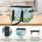 Reusable Grocery Bags Heavy Duty Shopping Bags Foldable Large Tote Bags with Long Handles & Hard Bottom