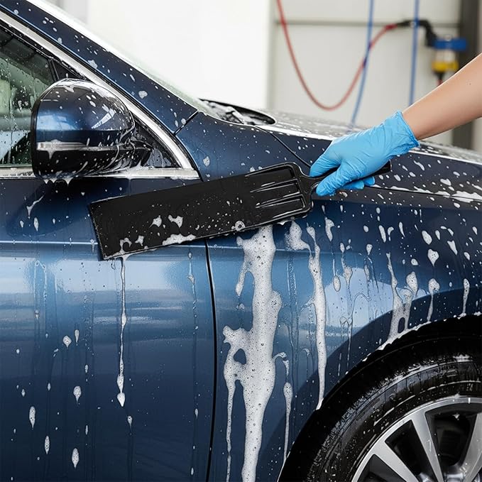 4 Pieces Window Tint Tools, Long Handle Bulldozer Squeegee Scrubber Paddle Squeegee, Auto Flat Window Film Installation Cleaning Tool for Car Front Windows Rear Glass
