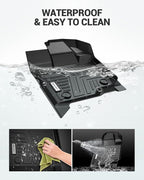 SEALIGHT Ford F150/F150 Lightning Floor Mats - Custom Fit for 2015-2025 2026 Supercrew Models, All Weather Protection, Easy to Clean TPE, 3D Scanning, Non-Slip, Waterproof, Odorless, High Edge Design