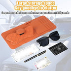 Sun Visor Organizer for Lincoln Navigator 2010-2025 Multifunctional PU Leather Organizer with Sunglasses Holder Pocket Car Interior Accessories,Brown Style