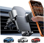 LISEN Car Phone Mount, Phone Holders for Your Car [Thick Cases Friendly] Car Vent Phone Holder & Metal Hook Truck Jeep Accessories for iPhone 17 Air Pro Samsung Google and All 4-7'' Phone