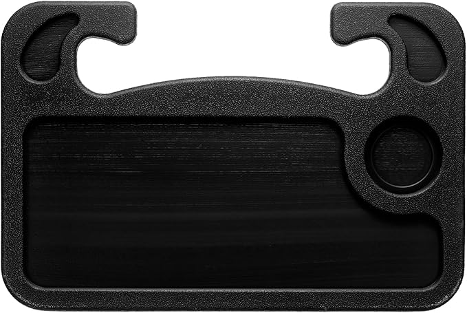 HARFINGTON 2 in 1 Car Steering Wheel Tray Car Food Trays Auto Steering Wheel Under Table Desk for Eating Food Drink Laptop Writing Work, Black