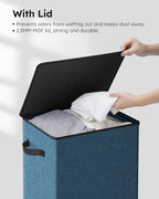 SOLEDI Laundry Hamper with Lid 90L Large & Tall Collapsible Laundry Basket, Clothes Hamper with Bag Removable Easy to Carry, 