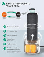 Mini Dehumidifier, Afloia Gun Safe Rechargeable Cordless with Heating Base, Quiet Small Portable for Space Room Bathroom