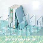 4 Pack Clear Acrylic File Organizer, Purse Organizer, File Sorter Desktop File Folder Organizer for Book, Envelopes, Mail, Do
