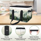 Reusable Grocery Bags Heavy Duty Shopping Bags Foldable Large Tote Bags with Long Handles & Hard Bottom