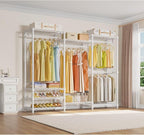 VIPEK V5 Portable Closet Wardrobe Heavy Duty Clothes Rack, Freestanding Clothing Racks with 4 Hang Rods & 8 Shelves, Adjustab