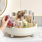 Anyoifax Makeup Perfume Organizer Tray with Divider 360 Degree Rotating Lazy Susan Skincare Lotion Organizer Spinning Cosmeti