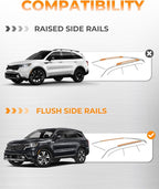 Snailfly Roof Racks Cross Bars Fit for 2021-2026 KIA Sorento & Sorento HYBIRD Rooftop Cargo Crossbars with Lock (Only for Non-X-LINE Models with Flush Side Rails)