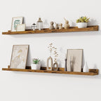 Fun Memories Picture Ledge Shelf, 40 Inch Floating Shelves Set of 2, Large Nursery Book Shelves for Toys Storage, Kids Booksh