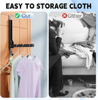 4 Pack Over The Door Hanger Folding Clothes Drying Rack, Folding Hanging Coat Rack for Indoor Laundry Room Compact Small Spac