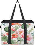 Reusable Grocery Bags Heavy Duty Shopping Bags Foldable Large Tote Bags with Long Handles & Hard Bottom