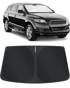 TINGLU Sun Shade for Audi Q7 2007-2015 Accessories Windshield Sun Shade Window Shade UV Rays Protection Sun Visor Cover with Steering Wheel Sunshade Storage Bag