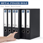 Storage File Boxes 6 Pack, Foldable File Boxes with Lid, 50mm Spine, Archives Cases with Magnetic Closure & Clip, Plastic Doc
