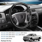 Steering Wheel Cover for Chevy Silverado 1500 GMC Sierra 1500 2007-2013/2500 3500 Chevrolet Tahoe Suburban Yukon (Yukon XL) 2007-2014/ Traverse 2009-2017/ GMC Sierra 2500HD 3500HD 2008-2014