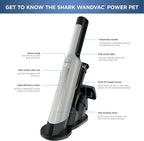 Shark WANDVAC Power PET Cordless Hand Vac, Ultra-Lightweight & Portable with Powerful Suction & Boost Mode, NEW FurFins Tool 