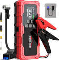 8000A Jump Starter with Air Compressor, 26800mAh 150PSI Portable Car Battery Jump Starter (All Gas/16L Diesel), 12V