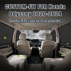 ZATOOTO Car Window Shades for Honda Odyssey 2020-2024, 4 Pcs Magnetic Car Window Covers - 100% Block Light Privacy Curtains, Side Window Sun Shade for Baby Breastfeeding, Sleeping, Camping
