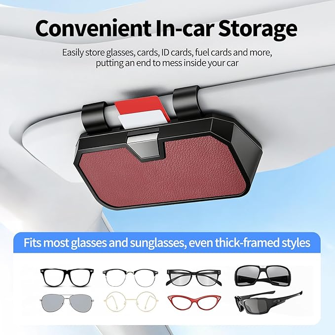 Sunglasses Holder for Car Visor Leather Eyeglasses Organizer Case for BMW X3 X5 X7 X1 3 4 2 5 Series Accessories