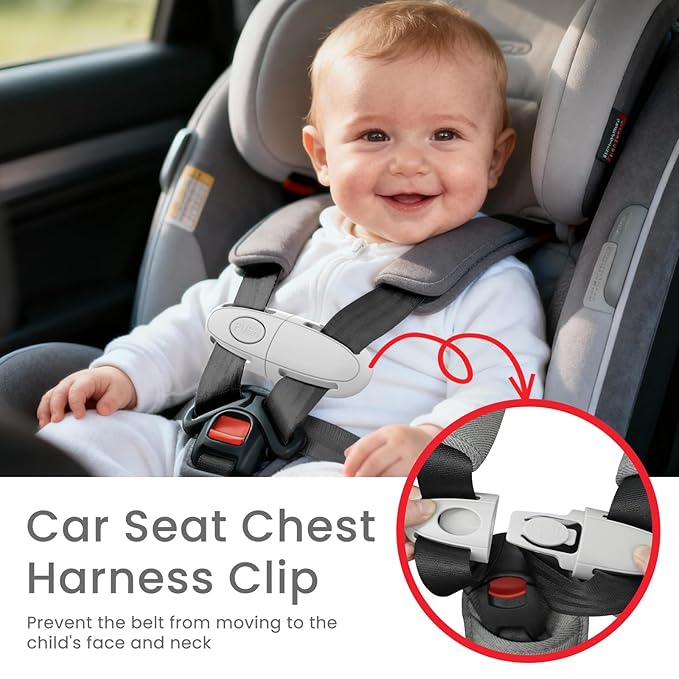 Universal Child Car Seat Chest Harness Clip – Kids Seat Belt Adjuster & Anti Escape Buckle Guard, Child Safety Car Seat Belt 
