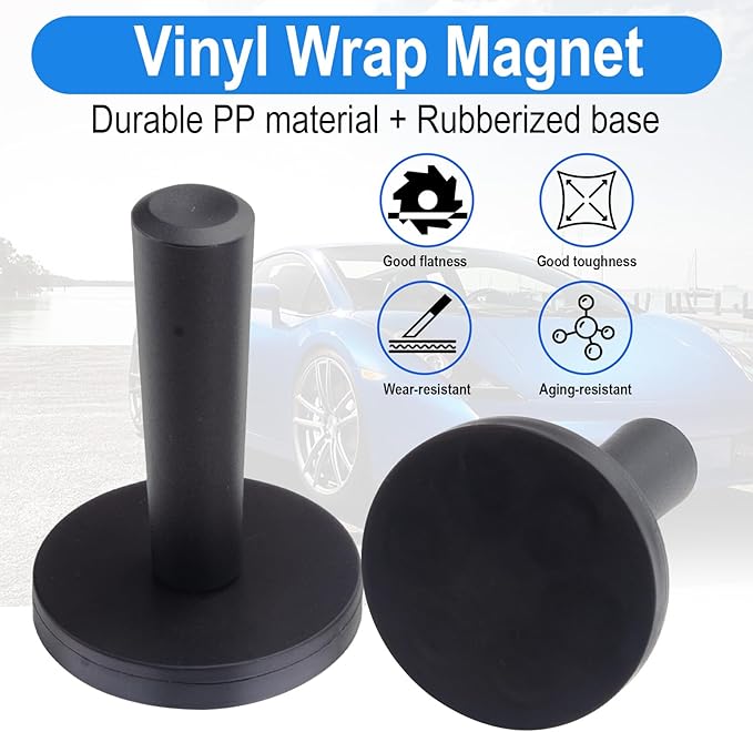ecocstm 8 PCS Vinyl Wrap Magnets for Cars, Vinyl Wrap Tools, Car Wrap Gripper Magnets Holder Tint Tool, Automotive Film Magnetic Holder for Sign Vinyl Car Wrapping Window Tinting