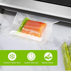 Bonsenkitchen Precut Vacuum Food Sealer Bags 100 Pint 6" x 10", BPA Free, Commercial Grade Textured Food Vacuum Sealer Bag, T