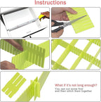 40Pcs Drawer Dividers, Adjustable Drawer Organizer for Socks, Underwear, Makeup, Can Help Tidy Kitchen, Bedroom, Dresser Gree