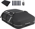 Rooftop Cargo Carrier Vehicle Soft-Shell Carriers, Heavy Duty Car Roof Bag Waterproof Without Rack, Car Topper Luggage Carrier-with 6 Hooks,Mat&Coded Lock(15 Cuft)