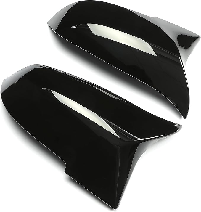 ECOTRIC Door Mirror Caps Side Mirror Covers Compatible with BMW F20 F21 F23 F30 F31 F32 F33 F34 F36 F87 X1 E84 Glossy Black Rearview Replacement for 51167292745 51167292746 51162222543 51162222544